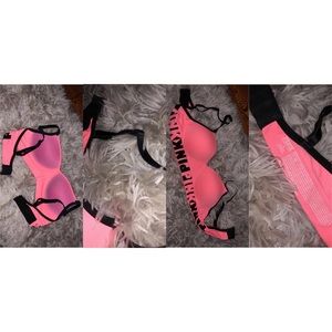 brand PINK neon, lightly lined bralette.